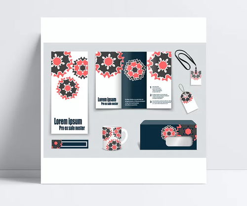 紅色花形企業(yè)VI模板 強化品牌形象的多維應用